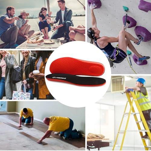 riemot riemot Arch Support Insoles for Men All-Day Comfort Gel Sport Shoe Inserts Replacement Cushioning Shock Absorbing Foam Insoles for Running Shoes Sneakers Work Boots Black US 10.5/EU 43.5