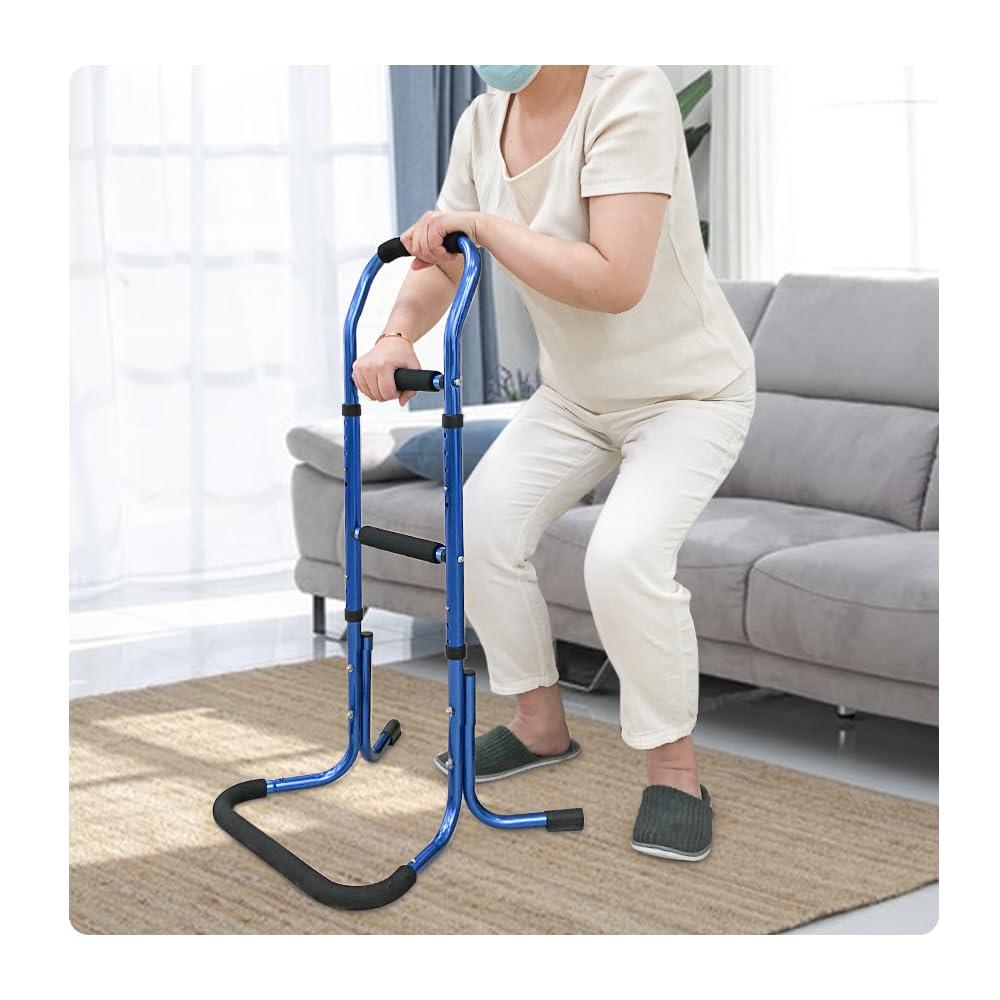 KAVIL Stand Assist Aid For Elderly Chair Lift Devices For Seniors Standing Supports Couch Rails Sit To Stand Lift Adults Walking Assistance Portable Patient Mobility Aids For Sofa, Recliner Chair (Blue)