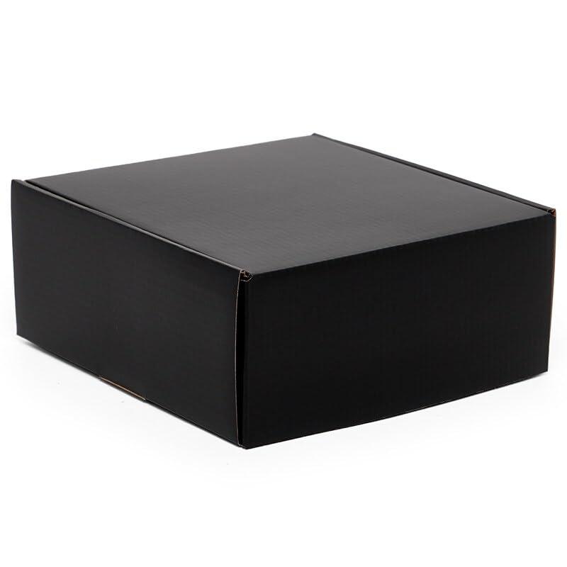 Paper Mart Corrugated Tuck Top Box - Black - 16" x 11-1/8" x 6-3/8" - Case of 10