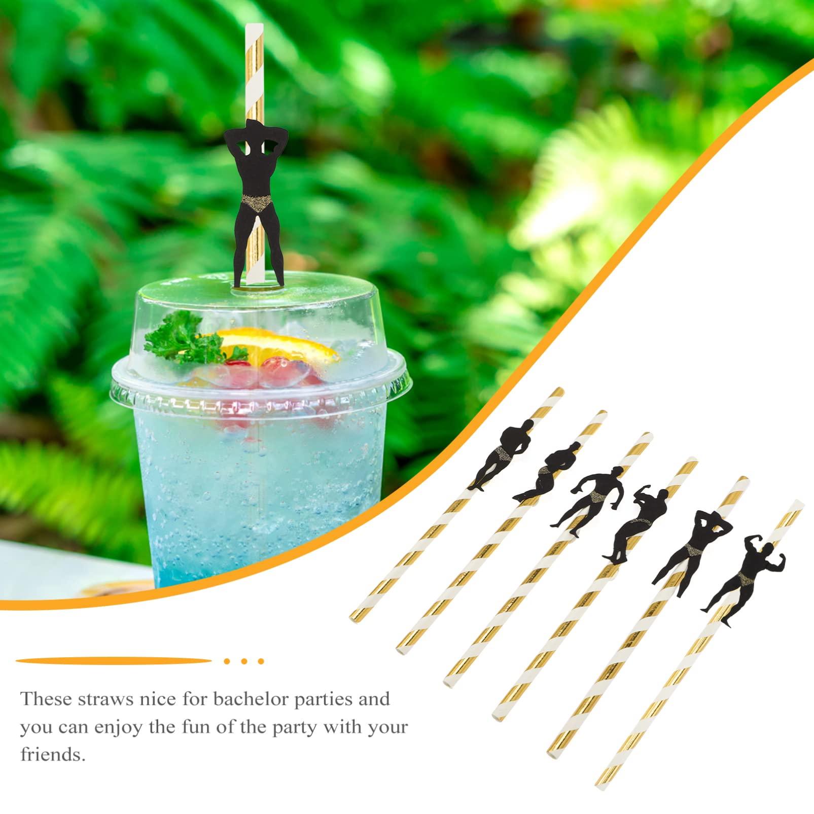 Gadpiparty Gadpiparty Coffee Decor Bachelorette Party Decorations Straws I 24 Pack Dancer Straw I Bridal Shower Supplies Crazy Silly Party Straws Drinking Favors Striper Games Summer Decor