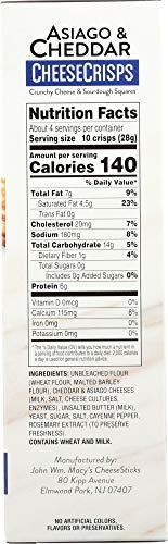 JOHN MACYS JOHN MACYS Asiago Cheddar Cheese Crisp, 4.5 OZ