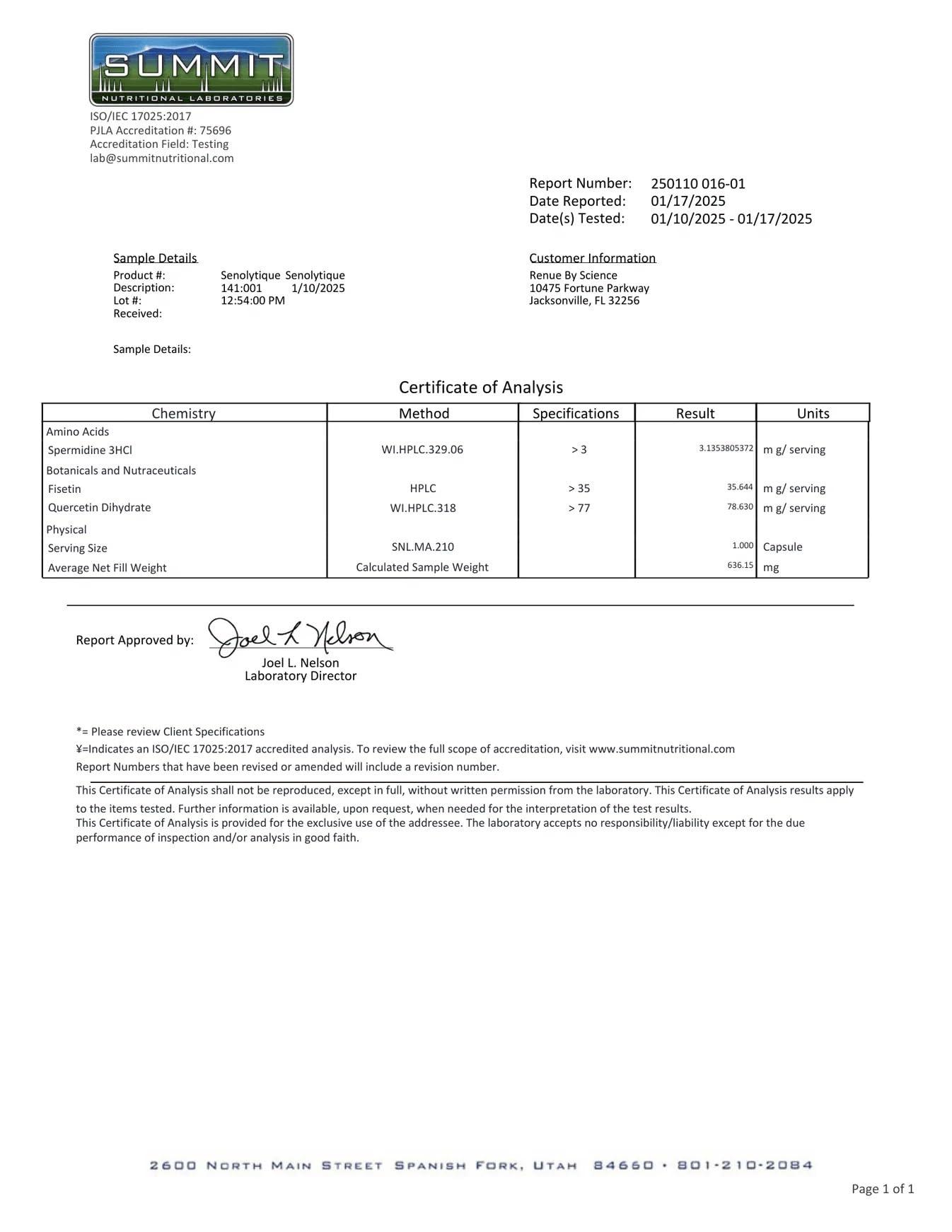 Renue By Science Renue By Science Senolytique Senolytic Supplements | 60 Capsules with Fisetin (35mg) Quercetin (78mg) & Spermidine (3mg) per Serving | Liposomal Formula | Manufactured in The USA & Third-Party Tested