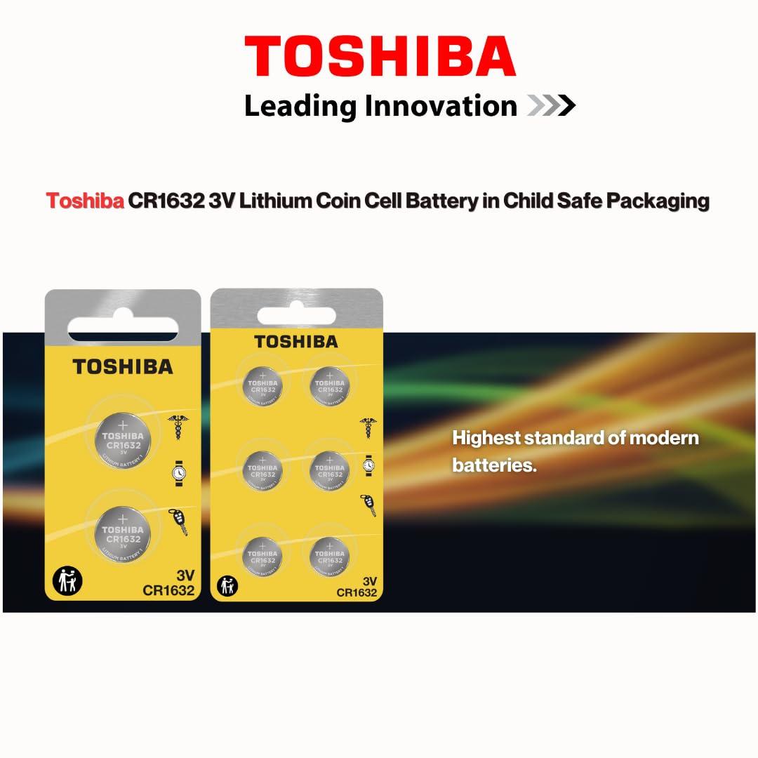 Toshiba Toshiba CR1632 3V Lithium Coin Cell Child Resistant Blister Package (6 Batteries)