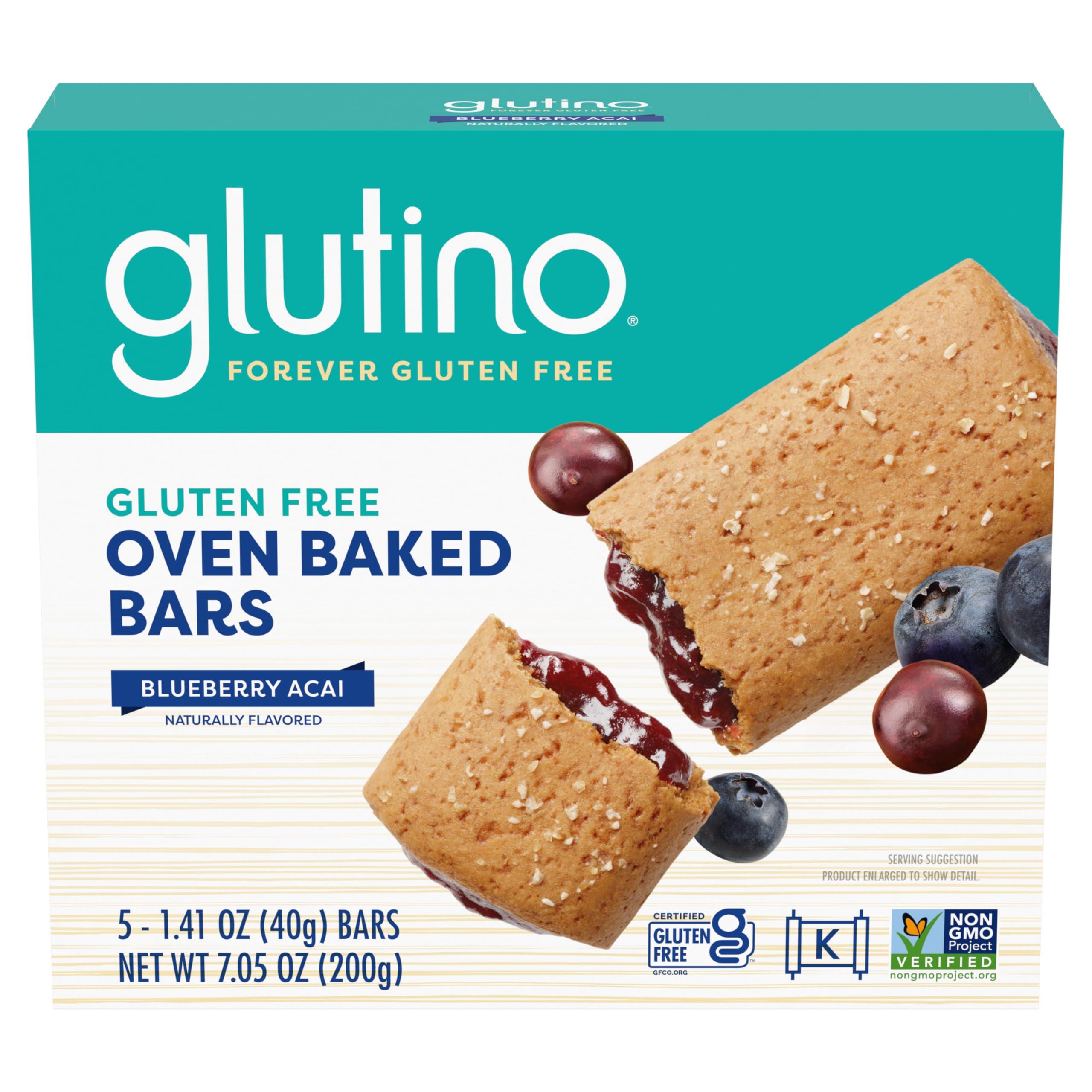 glutino Glutino Gluten Free Oven Baked Bar, Blueberry Acai, Naturally Flavored, 5 ct
