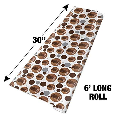 GRAPHICS & MORE GRAPHICS & MORE Bigfoot Sasquatch Believe Foot Print Gift Wrap Wrapping Paper Roll