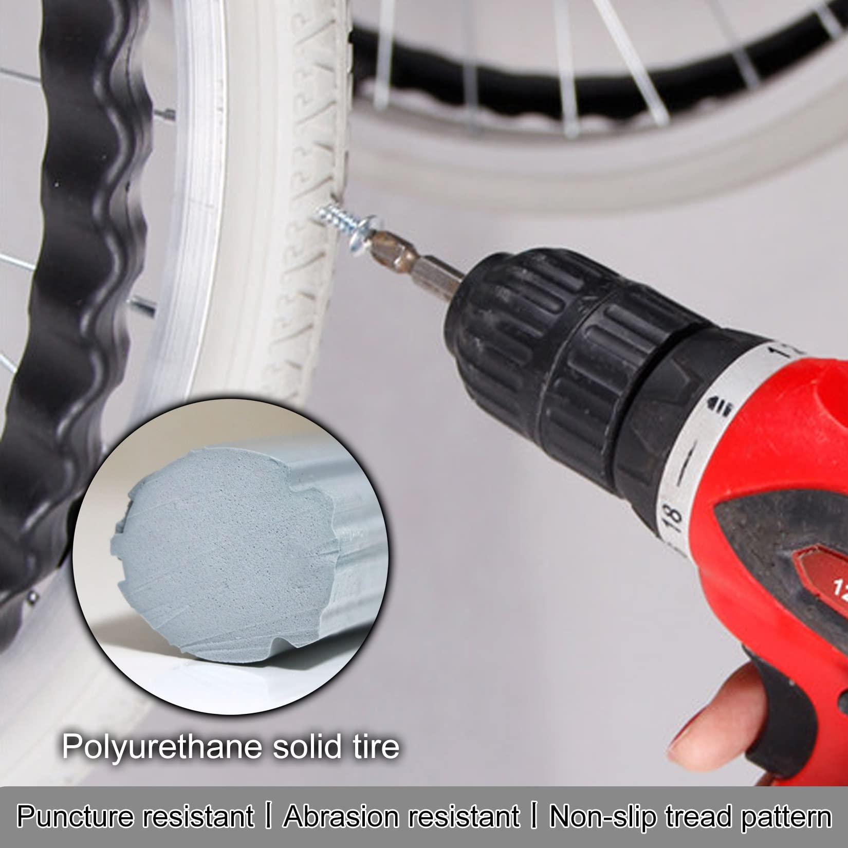 ESOYAWE ESOYAWE Wheelchair Wheels Replacement 2 Pack 24\", Non-Slip Puncture Proof Polyurethane Solid Tire Wheelchair Rear Wheels, Aluminum Alloy Hub Wheelchair Accessories