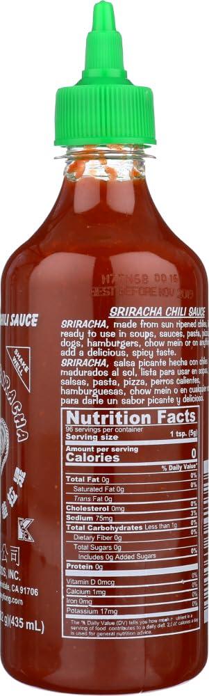 Unknown Sriracha Hot Chili Sauce - 17 oz. (Pack of 12)