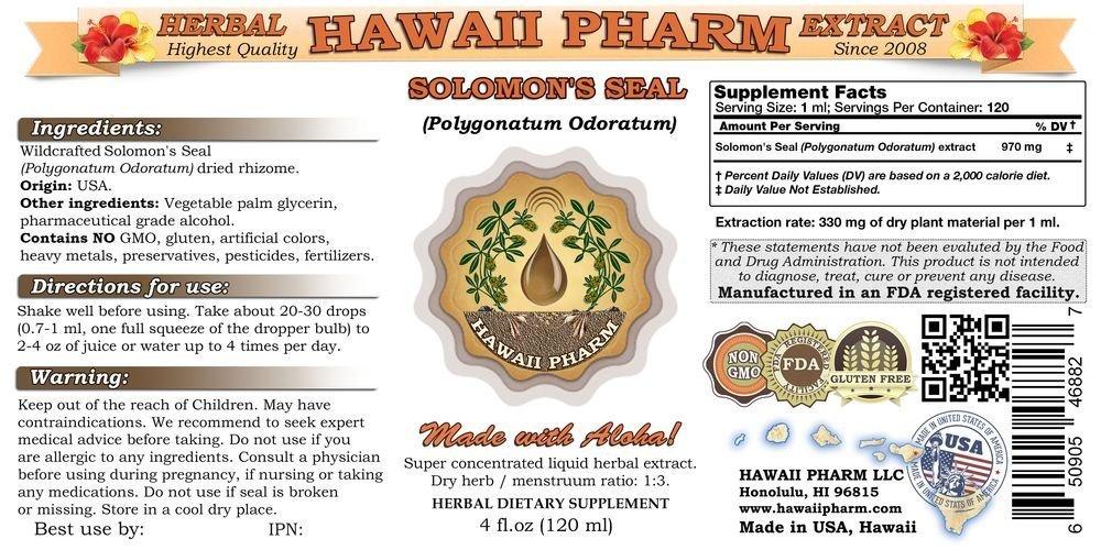 HawaiiPharm Solomon's Seal (Polygonatum odoratum) Liquid Extract 2x32 fl.oz