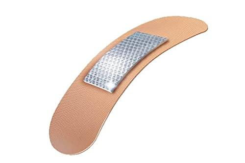 Dakar Silver Bandaids 0.75"x2.8", Pack of 30 Bandaids
