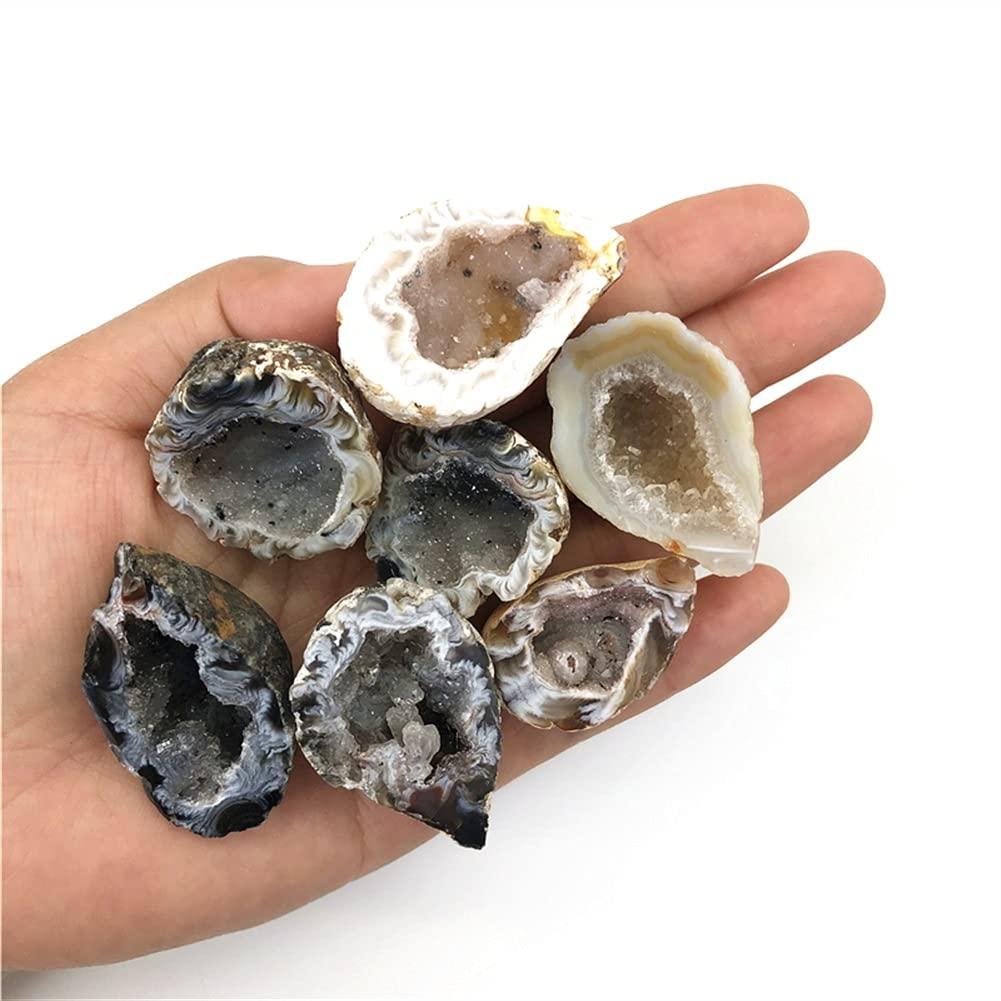 WGPHD WGPHD Health & Household Natural Agate Geode Crystal Hole Mineral Specimen Contains Clean Crystal Clusters Beautiful Stones and Crystals Agate Slice