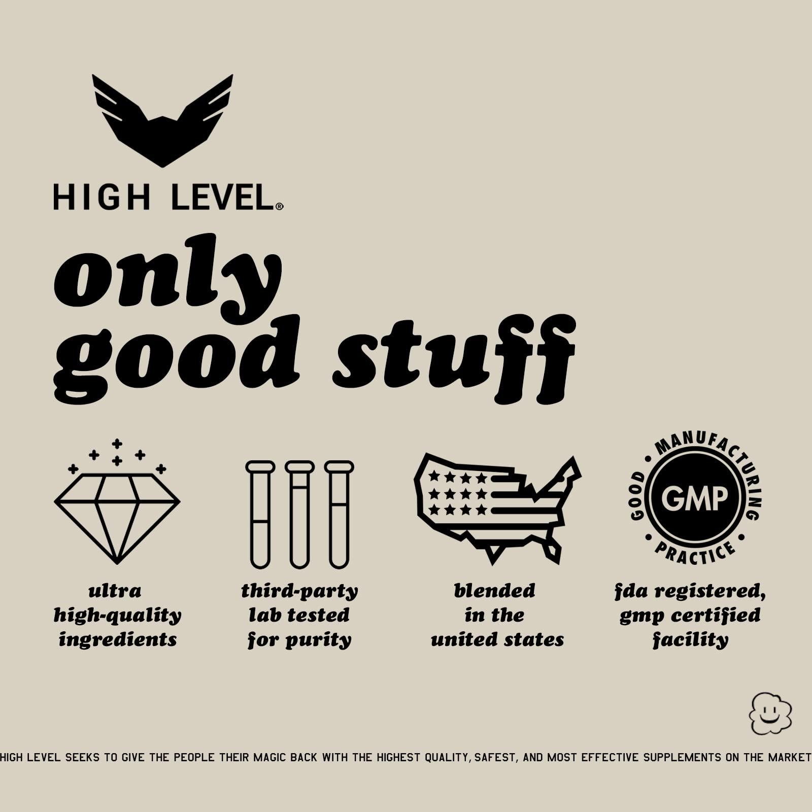 High Level High Level Whey Protein Powder - Natural, 24g Protein, 2 lb, Salted Caramel Shake Sweetened with Stevia, Ultra-Filtered, Non-GMO, Includes Digestive Enzymes, No Artificial Additives, Made in USA