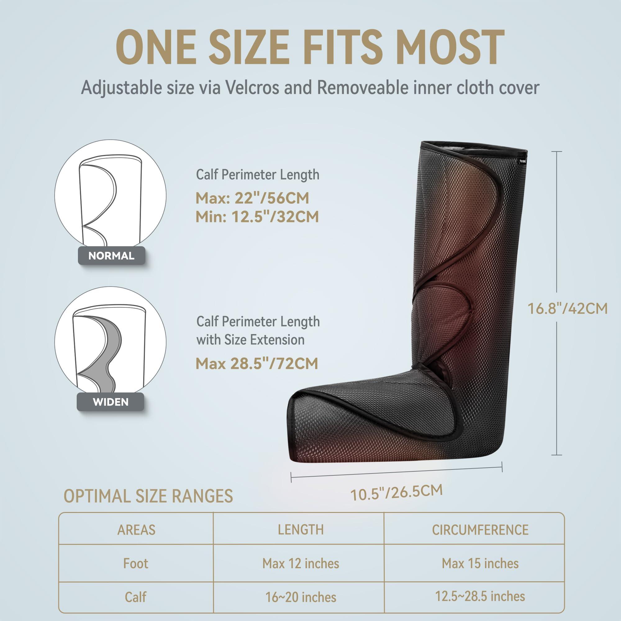 FIT KING FIT KING Leg and Foot Massager with Heat, Air Compression Leg Massager for Circulation and Pain Relief Helpful for Swollen Legs Edema RLS - Great Gift for Women Parents Friends - FSA HSA Eligible