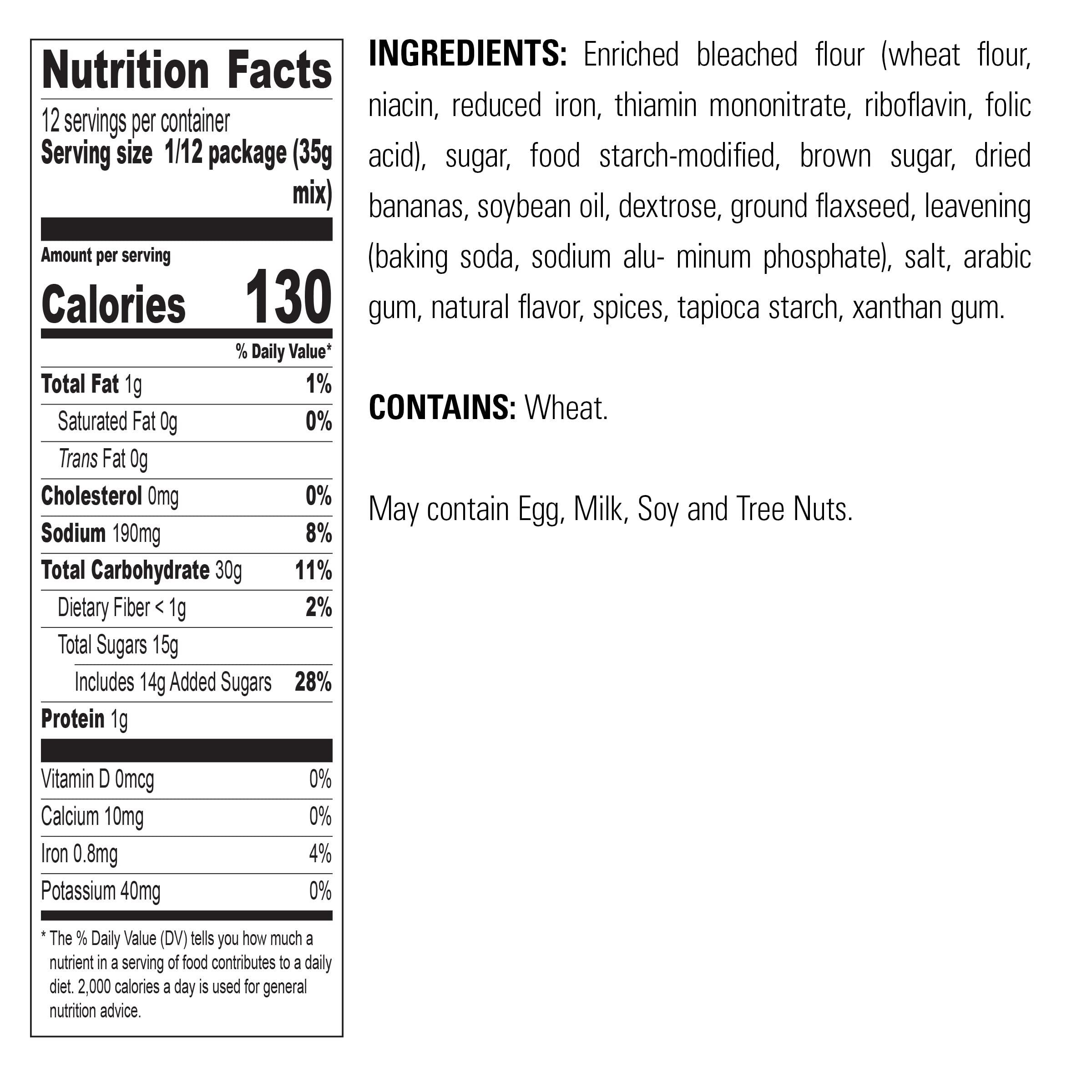 Krusteaz Krusteaz Banana Quick Bread Mix, Made with Real Bananas, 15.0 oz Boxes (Pack of 12)