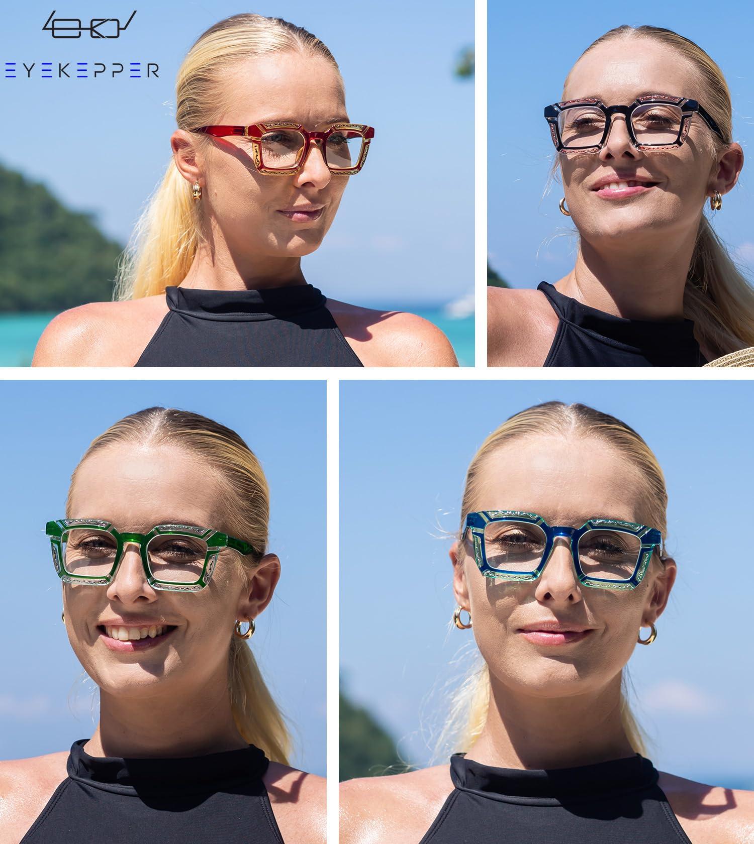 Eyekepper Eyekepper 4 Pack Reading Glasses for Women Floral Pattern Design Readers +2.75