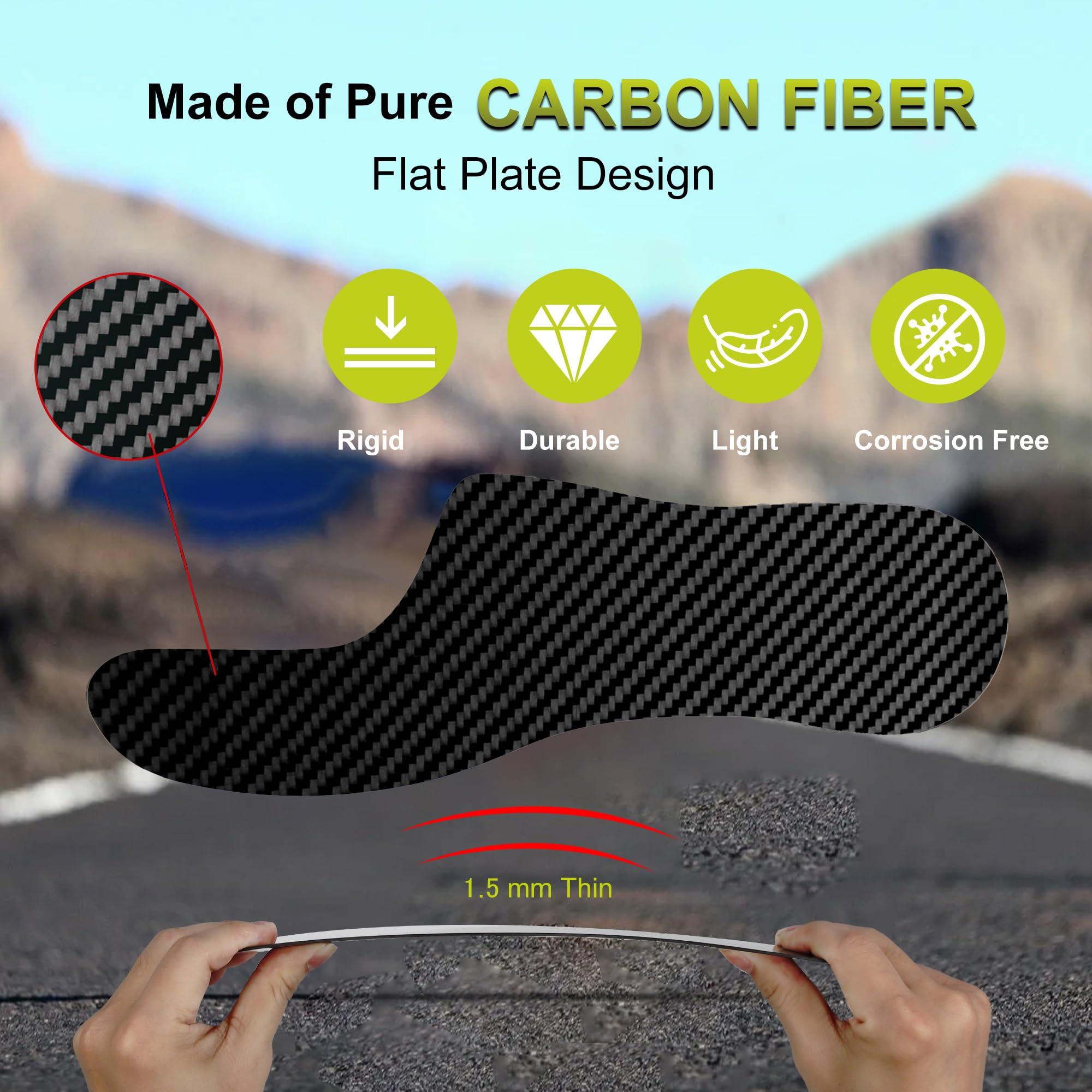 UBARONY Morton\'s Extension Orthotic, Carbon Fiber Insole(1 Pair), Turf Toe Plate Rigid Shoe Insert for Morton\'s Toe, Turf Toe, Arthritis, Hallux Rigidus, Broken Big Toe, Alternative to Turf Toe Brace,265mm