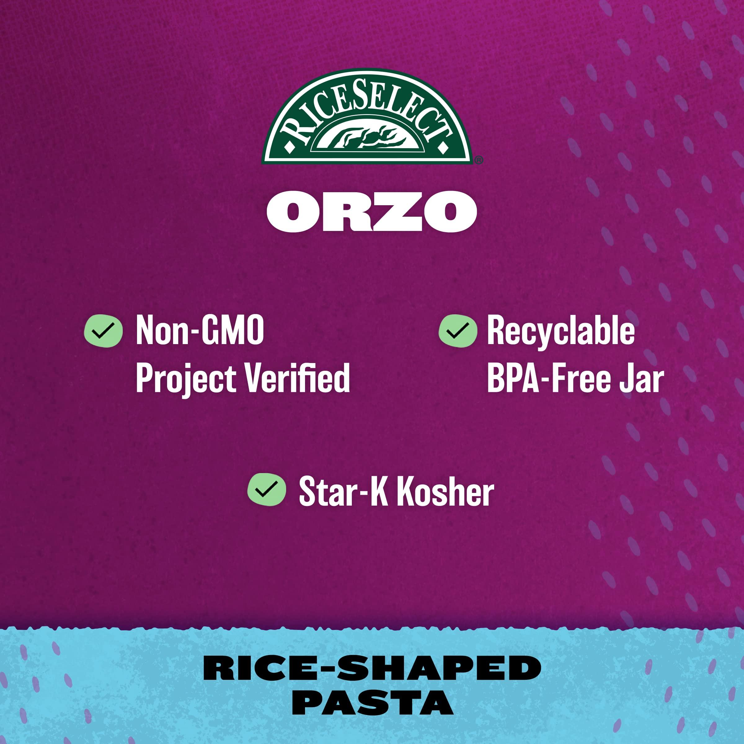 RiceSelect RiceSelect Whole Wheat Orzo Rice-Shaped Pasta, Non-GMO, Vegan, 1.66 Pound (Pack of 1)