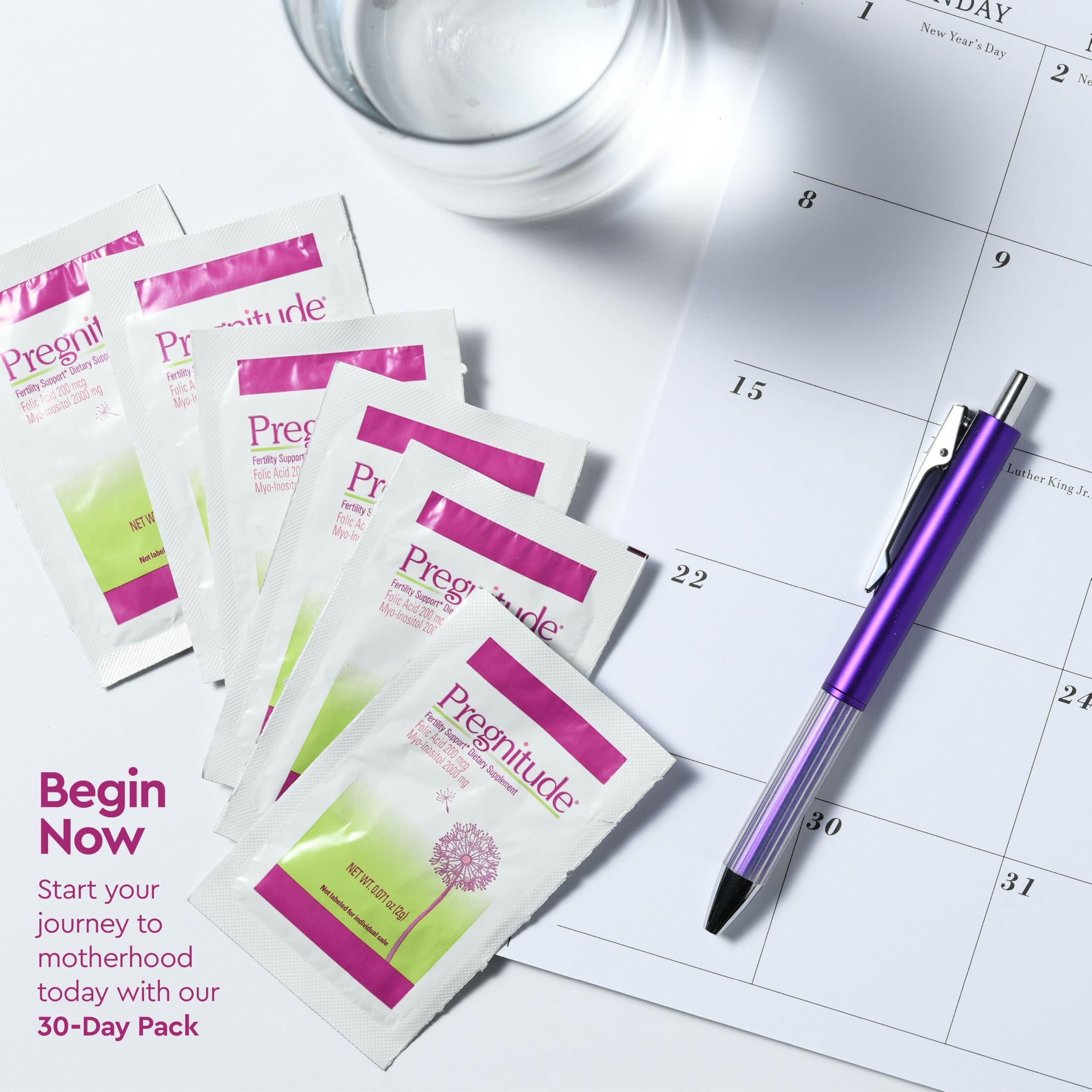 Pregnitude Pregnitude Reproductive Fertility Support - Helps Promote Regular Ovulation - Menstrual Cycles, and Increase Quality of Eggs - 60 Day Supply 120 Packets