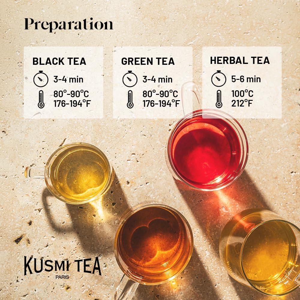 KUSMI TEA Kusmi Tea - \"The Collection\" Gift Set - 15 Iconic Kusmi Recipes + 100 Tea Bags + Tea Spoon - Organic Black, Green, White & Herbal Teas - Gift Idea for Women & Men - Loose Leaf Tea - 15 Tins of 0,9 oz