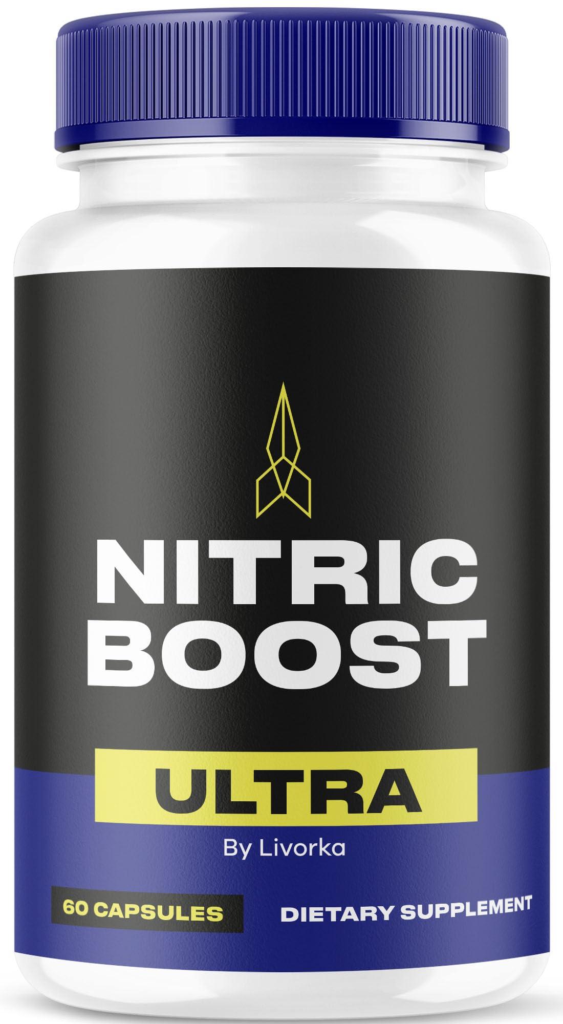 LIVORKA Nitric Boost Ultra, Nitric Boost Ultra Powder Now in Capsules, NitricBoost Ultra Advanced Formula, Nitric Boost Ultra Max, Nitric Boost Reviews 60 Capsules for 1 Month