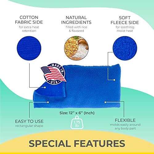 MY HEATING PAD My Heating Pad for Pain Relief - Moist Microwavable Heating Pad for Joints and Muscles Relief - Microwave Hot Pack Heat Pad for Cramps - Calming Chilled or Heated Pad Therapy - 1 Pack Blue