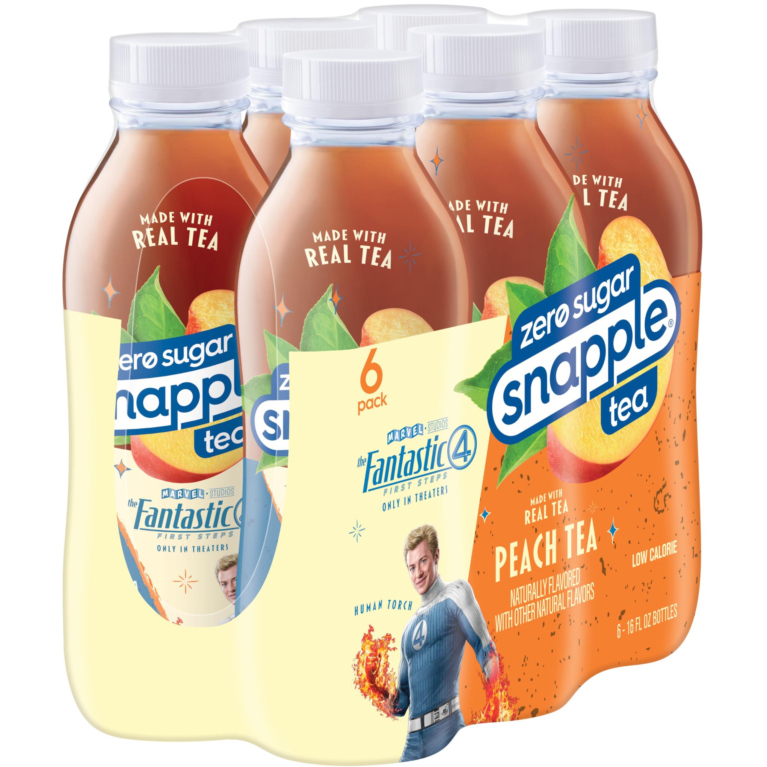 Snapple Snapple Diet Peach Tea, 16 fl oz recycled plastic bottle, 6 pack