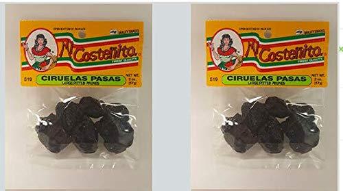 Mi Costenita CIRUELAS PASAS - LARGE PITTED PRUNE 2oz (2 packs)