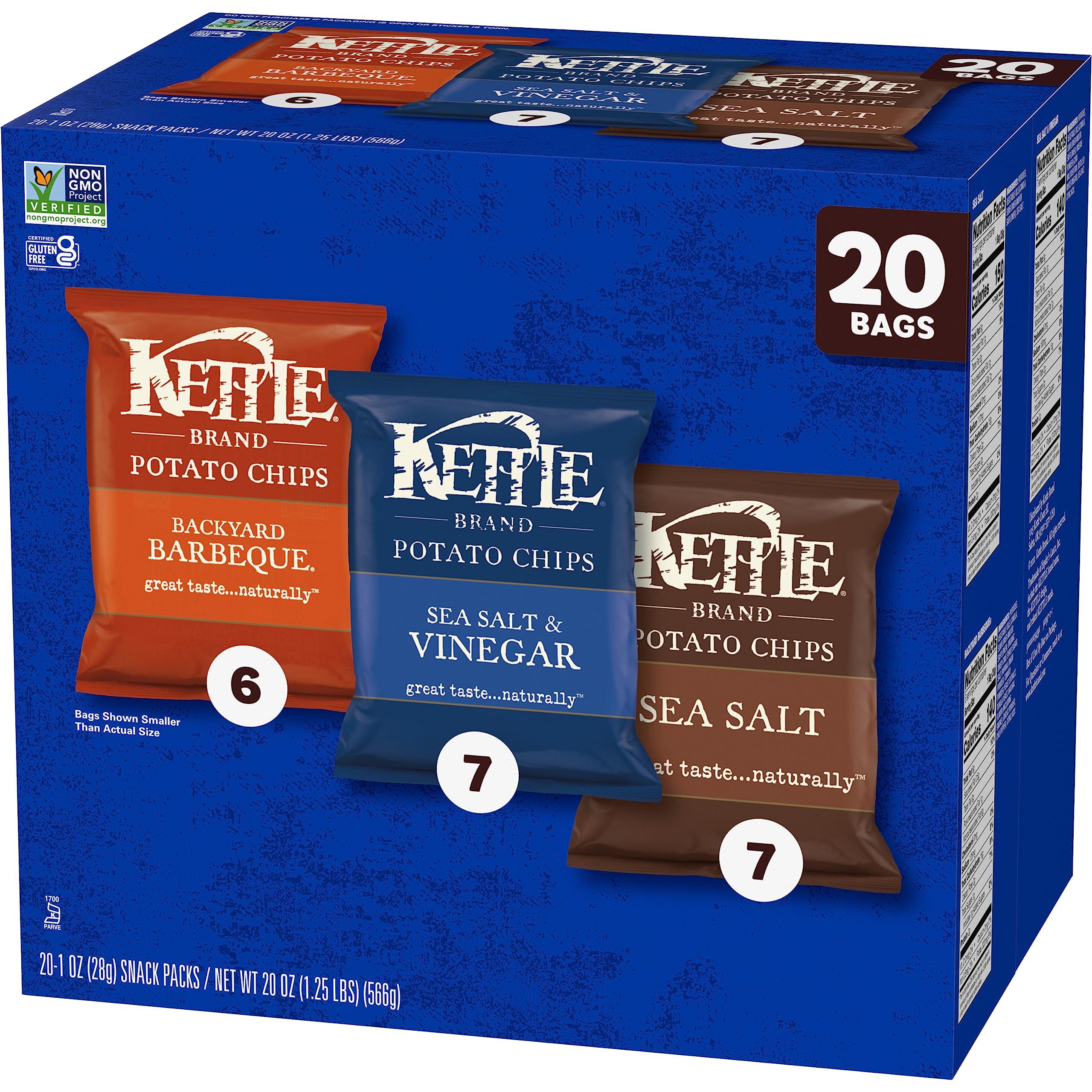 Kettle Brand Kettle Brand Potato Chips Variety Pack, 1 Oz, 20 Ct