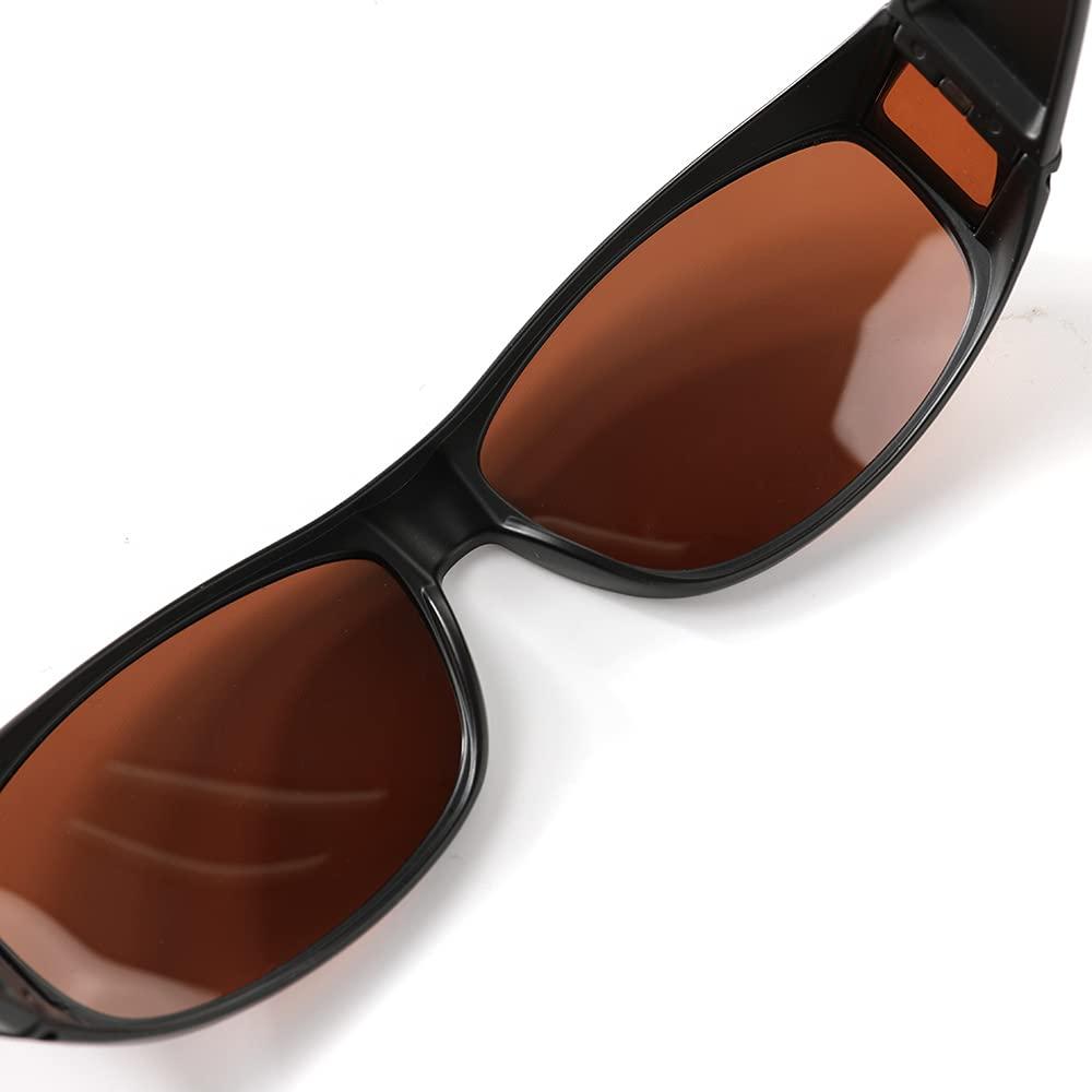 SomniLight Light Therapy SomniLight Light Therapy Polarized FL-41 Light Sensitivity Glasses for Florescent Light Sensitivity, Photophobia, and Migraines (fit-over style, Outdoor), Black, Medium