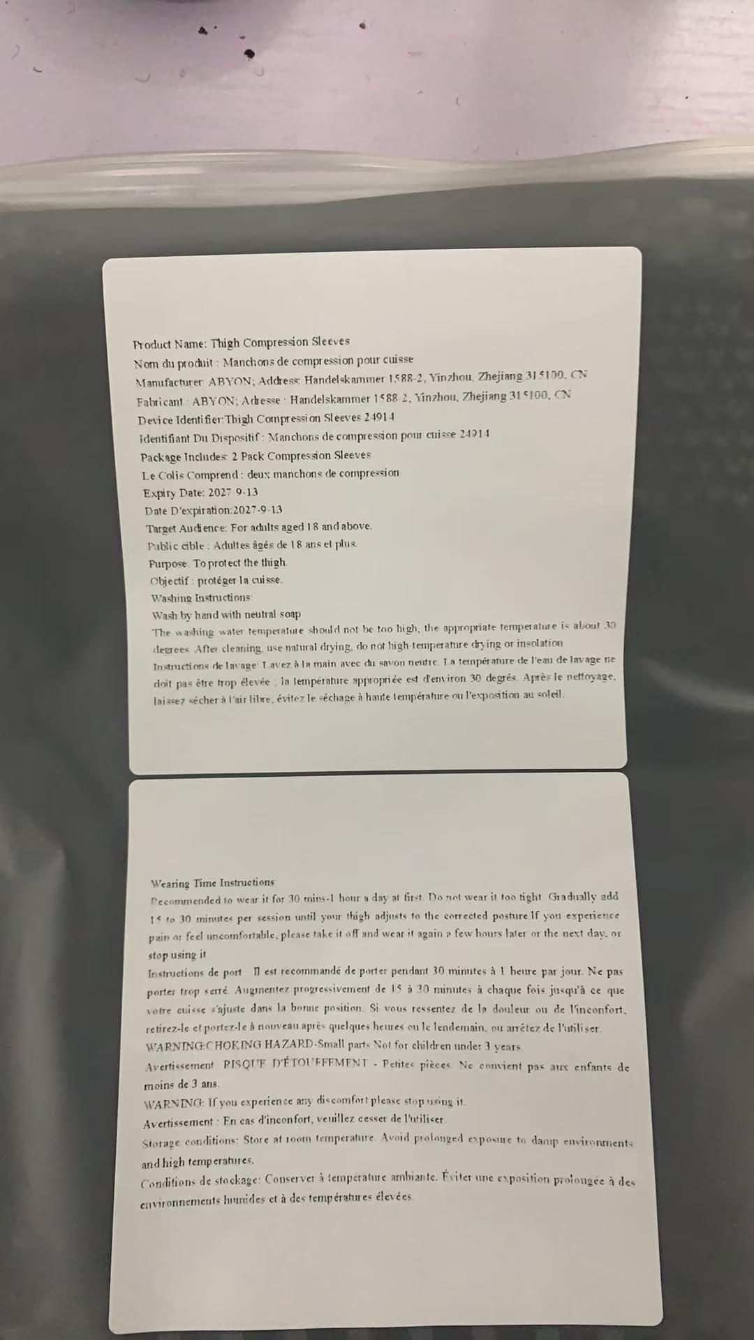 ABYON ABYON Thigh Compression Sleeves (Pair), Hamstring Compression Sleeve for Quad, Groin Pain Relief & Recovery, Thigh Brace Anti-Slip Upper Leg Sleeves for Men and Women, Thigh Support for Running