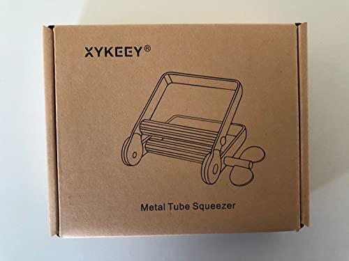 XYKEEY Toothpaste Squeezer, Metal Toothpaste Tube Squeezer Paint Tube Wringer for Artist, Hair Salon, Painter (Black)