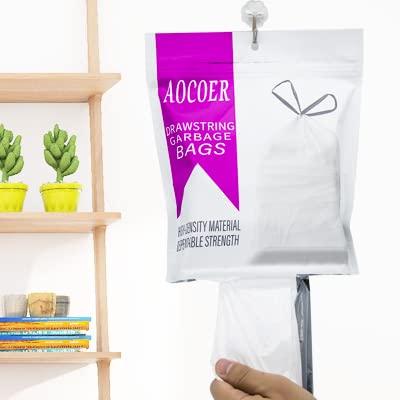 Aocoer 8 Gallon Drawstring Trash Bag, Small Garbage Bags, 90 Count