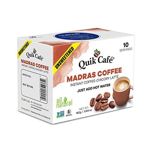 Quik Tea Quik Cafe Unsweetened Madras Coffee - 5.64 Ounce (Pack of 4)