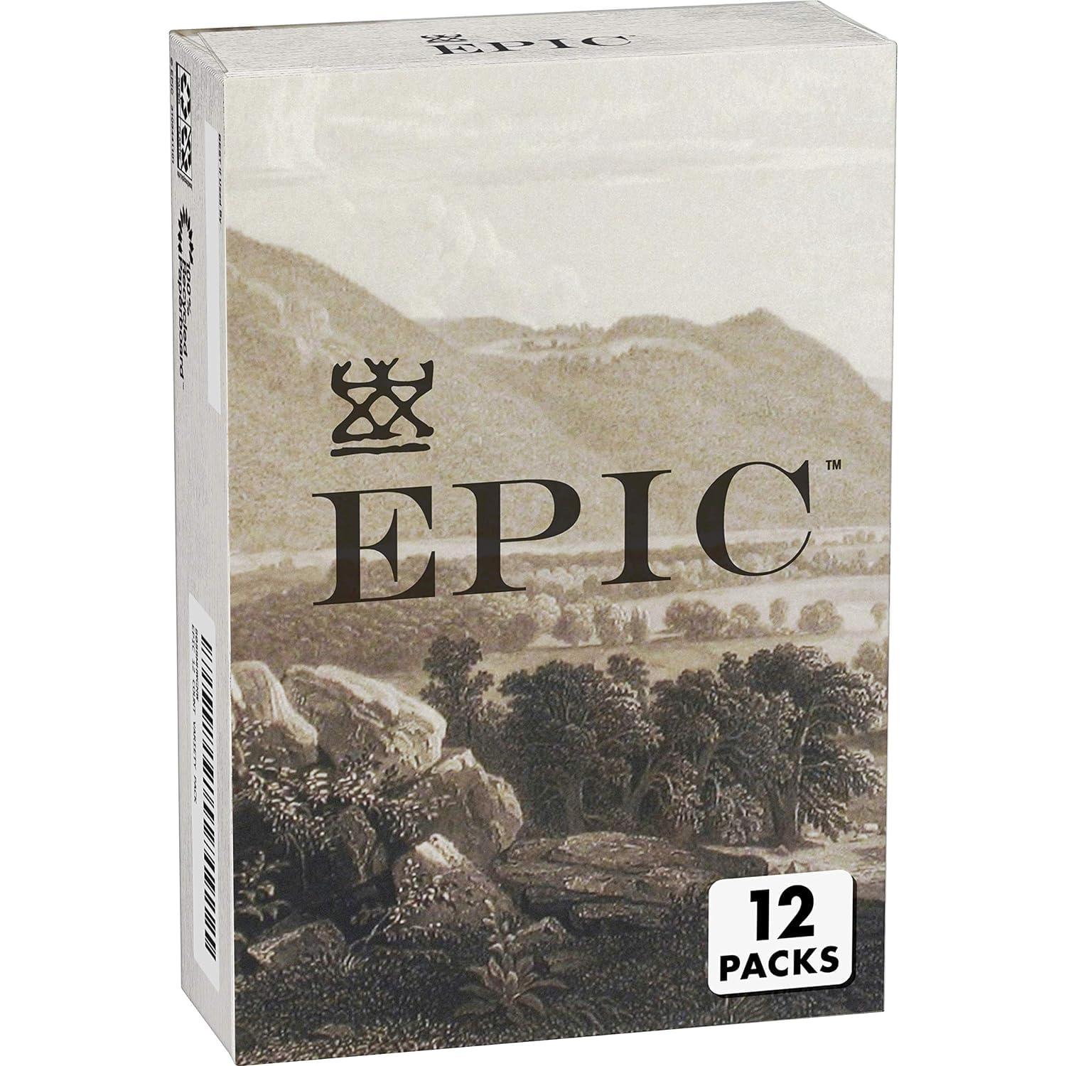 Epic Provisions Epic Provisions Protein Bars Variety Pack, Venison, Chicken, and Beef Flavors, Keto and Paleo Friendly, 12 ct