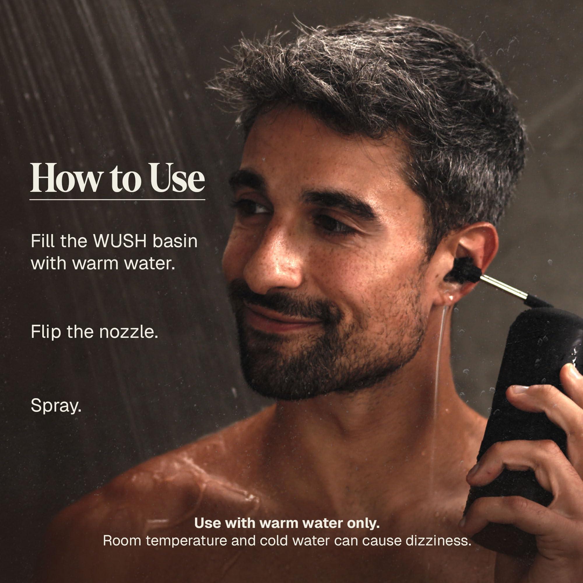 Black Wolf Wush Water Powered Ear Cleaner by Black Wolf, 6 Reusable Replacement Tips - Electric Triple Jet Stream with 3 Pressure Settings Prevents Ear Wax Buildup - Ear Wax Removal Kit