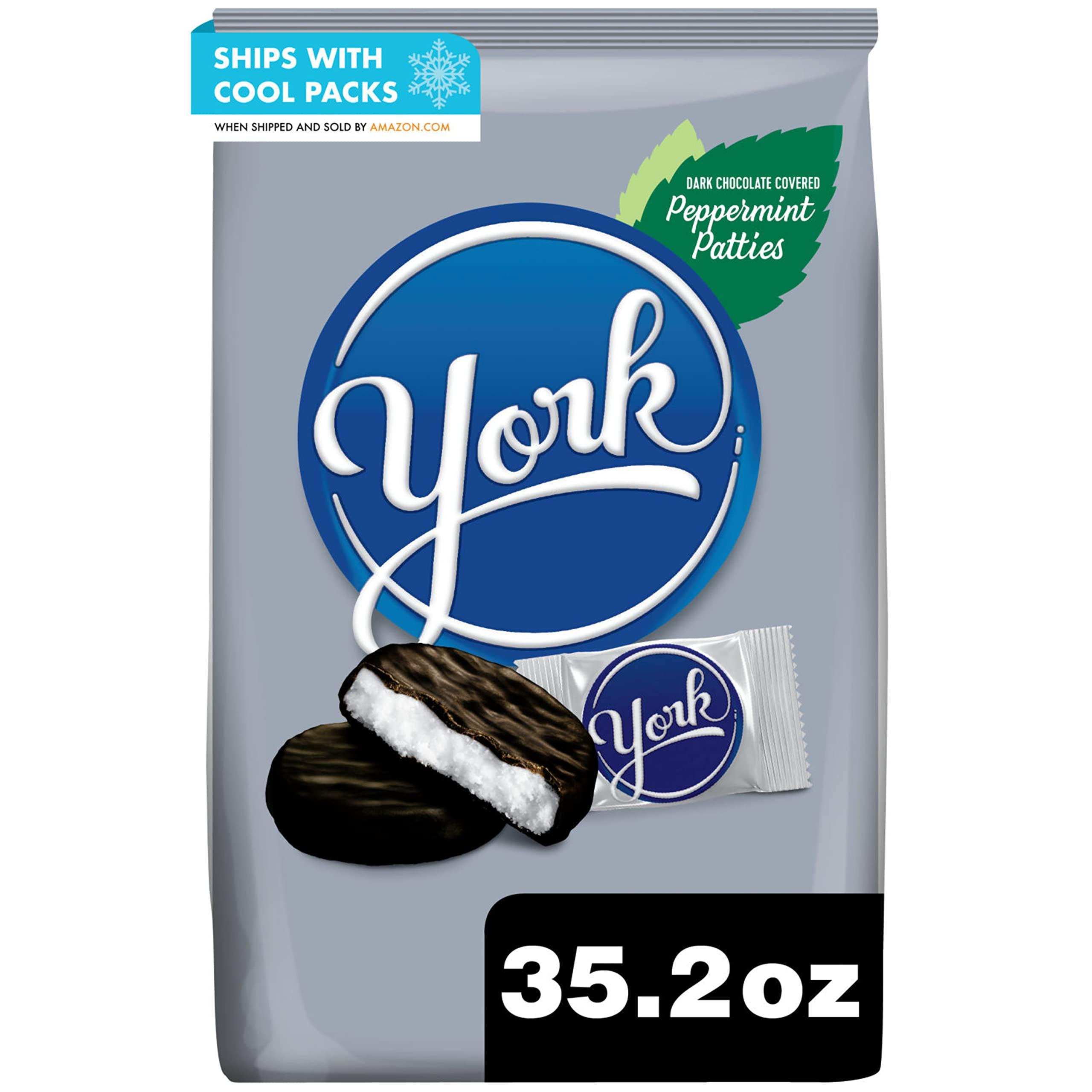 York YORK Dark Chocolate Peppermint Patties, Candy Party Pack, 35.2 oz