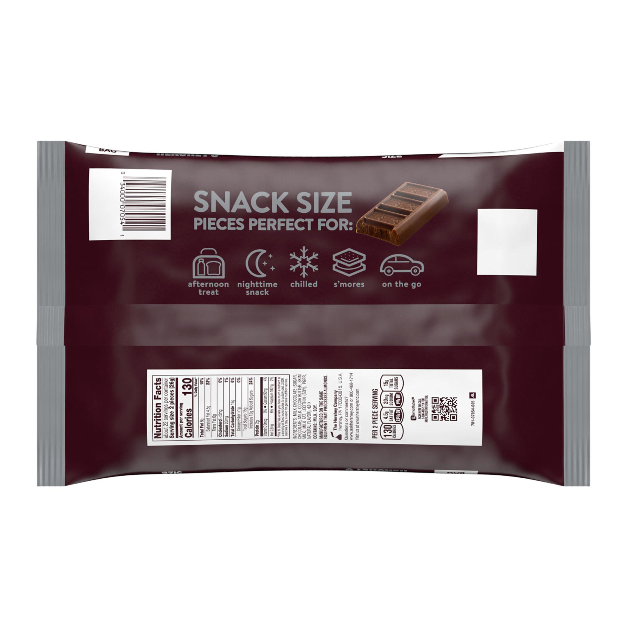 HERSHEY'S HERSHEY\'S Milk Chocolate Snack Size, Candy Jumbo Bag, 19.8 oz