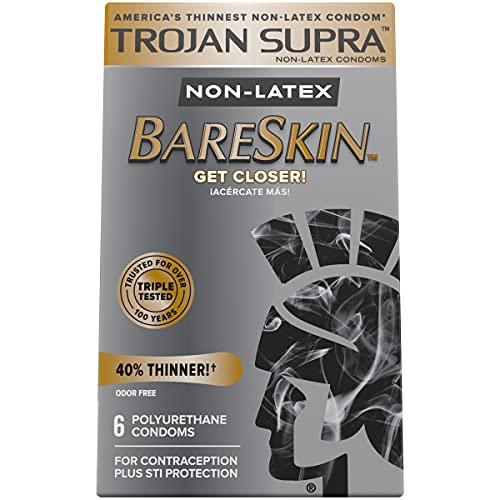 TROJAN Trojan Supra Microsheer Polyurethane Ultra Thin Lubricated Premium Condoms 6 ct (Pack of 3)