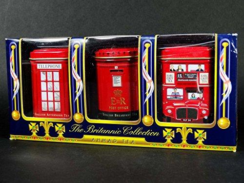 Ahmad Tea Ahmad Tea Britannia Collection, Loose Tea, Three Variety Flavors, 3 Count Box of 0.88 Ounce Tin