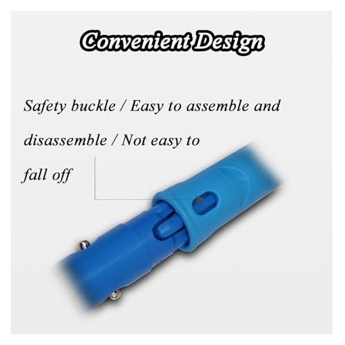 LONGWEISHOP Telescopic Window Cleaner with Squeegees, Reinforced Extension Pole, High Reach Window Cleaner Tool, Cleaning Kit with 1.2-12m Extension Pole(Telescopic Pole 1.2m)