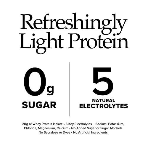 Ready Ready Protein Water, 20g of Whey Protein Isolate, Sugar Free, Lemon Ice, 12-Pack, 16.9 Fluid Ounces Each