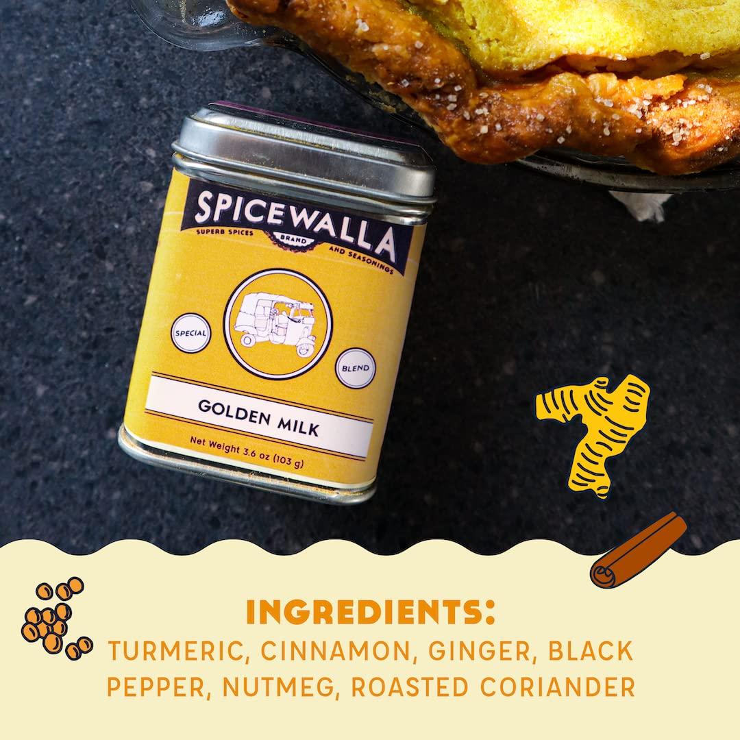 SPICEWALLA Spicewalla Golden Milk Powder 3.6 oz - Cinnamon, Ginger, Turmeric Drink Tea or Latte Mix
