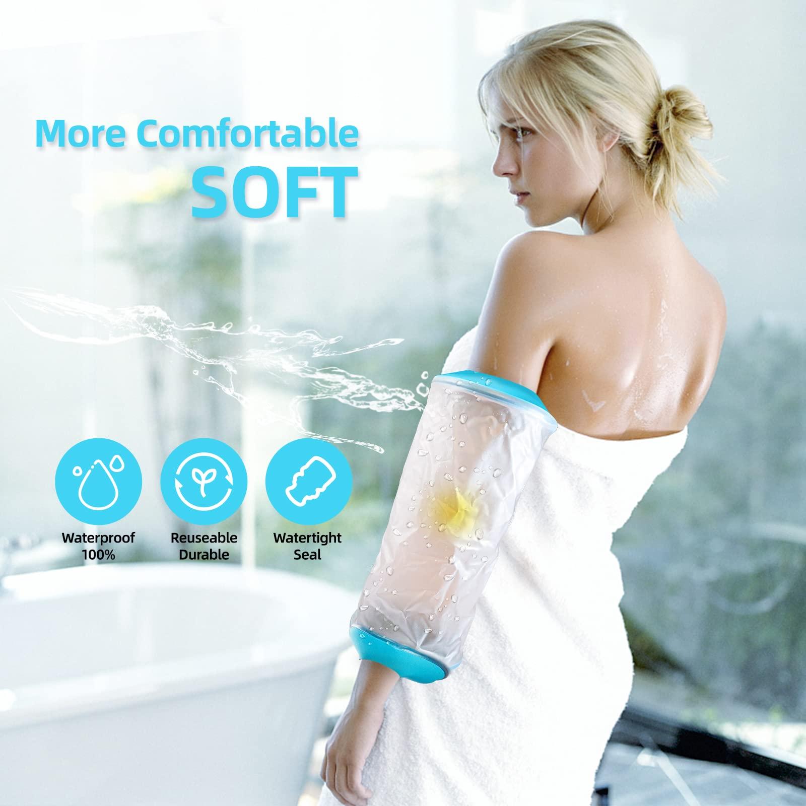 Divvsck Divvsck PICC Line Shower Cover, PICC Line Covers for Upper Arm, Reusable Waterproof IV & PICC Line Sleeve Protector for Chemotherapy Treatment, Broken Wound Elbow for bath Shower
