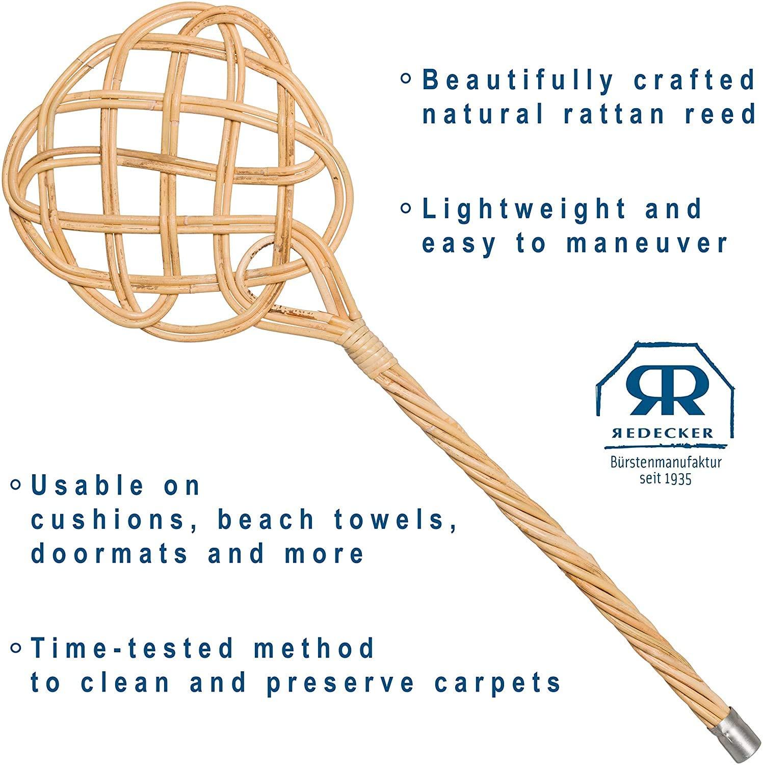 REDECKER REDECKER Rattan Reed Carpet Beater, 29-1/2-Inches - Rug Beater Vintage - Carpet Beater Paddle - Rattan Carpet Beater - Rug Paddle Clean - Rug Duster Beater - Carpet and Rug Beater