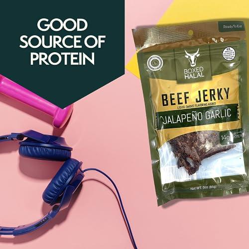 Boxed Halal Halal Beef Jerky, 4 Flavors - Boxed Halal (Jalapeo Garlic)