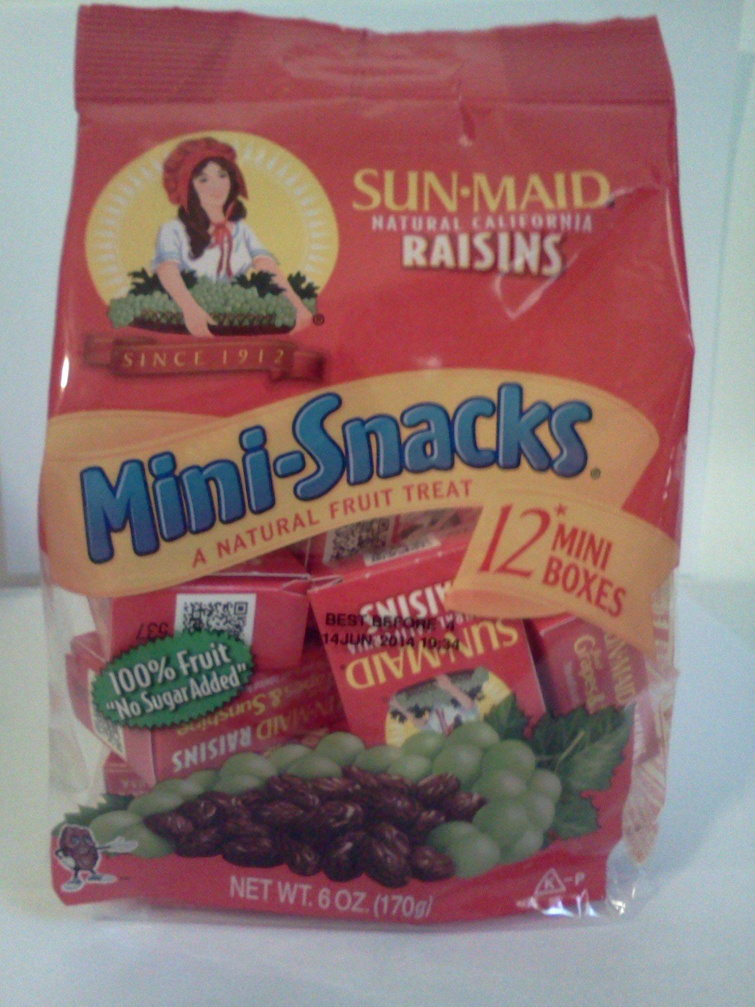 Sun-Maid Sun Maid Natural California Raisins Mini Snacks (Pack of 8)