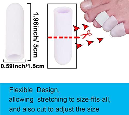 Mcvcoyh Mcvcoyh Pinky Toe Protectors 10 Pack Small Toe Caps, Gel Toe Sleeves Great for Little Toe Blisters for Corns Remover, Callus Cushion, Bunion Treatment, Ingrown Nails