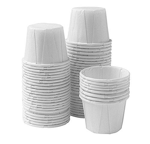 Vakly Disposable Paper Souffle Medicine Cups 3/4 oz [Pack of 2500] – (0.75 Ounce) Small Cups for Medication Distribution, Pills, Tasting, Condiments, Food and Dessert Serving