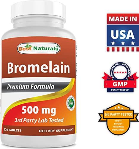 Best Naturals Best Naturals Bromelain 500mg 120 Tablets (120 Count (Pack of 3))