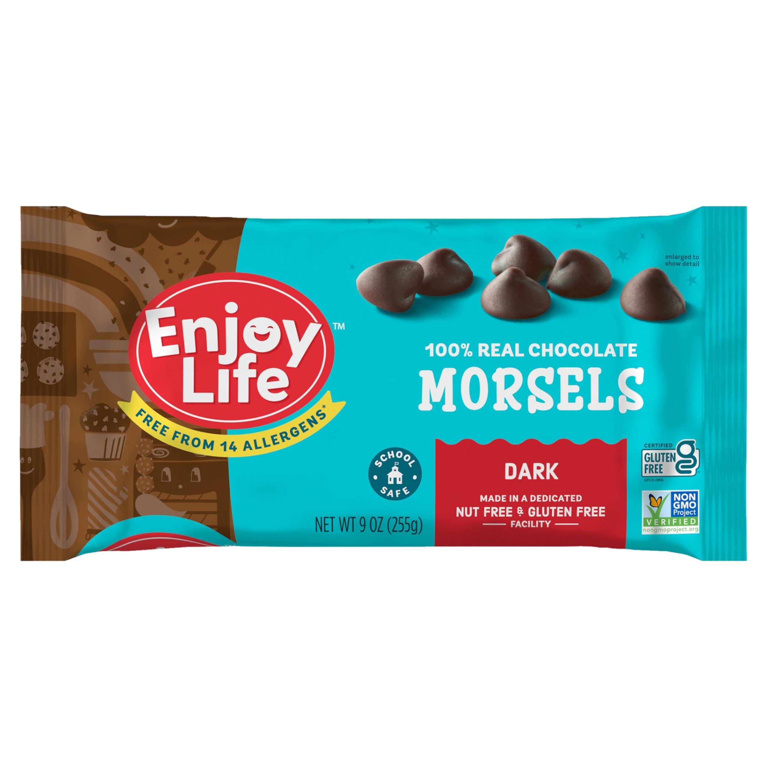 Enjoy Life Foods Enjoy Life Baking Dark Chocolate Morsels, Dairy Free , Soy Free, Nut Free, Non GMO, Gluten Free, Vegan Chocolate Chips, 9 oz bag
