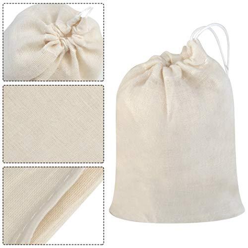 Tayfremn Tayfremn Cotton Drawstring Bags, Reusable Muslin Bag Natural Cotton Bags with Drawstring Produce Bags Bulk Gift Bag Jewelry Pouch for Party Wedding Home Storage, Natural Color (4 x 3 inches)